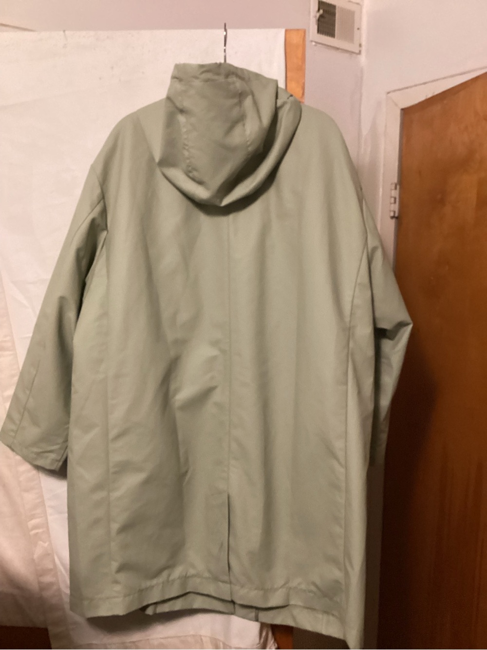 J.Crew Sage double breasted rain coat with hood SZ XL - Picture 4 of 12